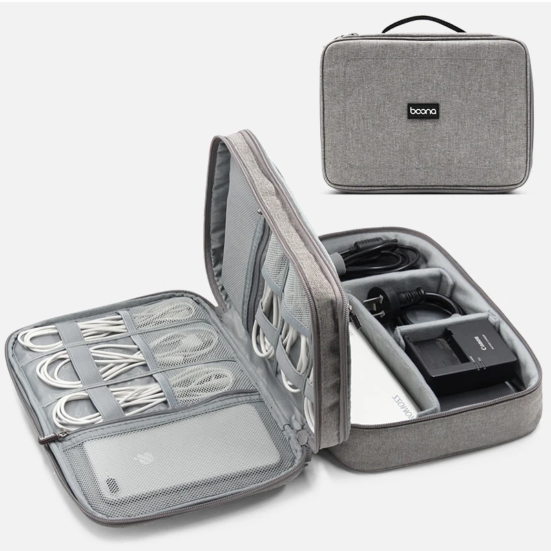 Многофункционална цифрова чанта за съхранение на TUUTH, USB-кабел за предаване на данни, кабели за слушалки, писалка, Банка Захранване, Организатор, преносим пътен комплект, калъф1
