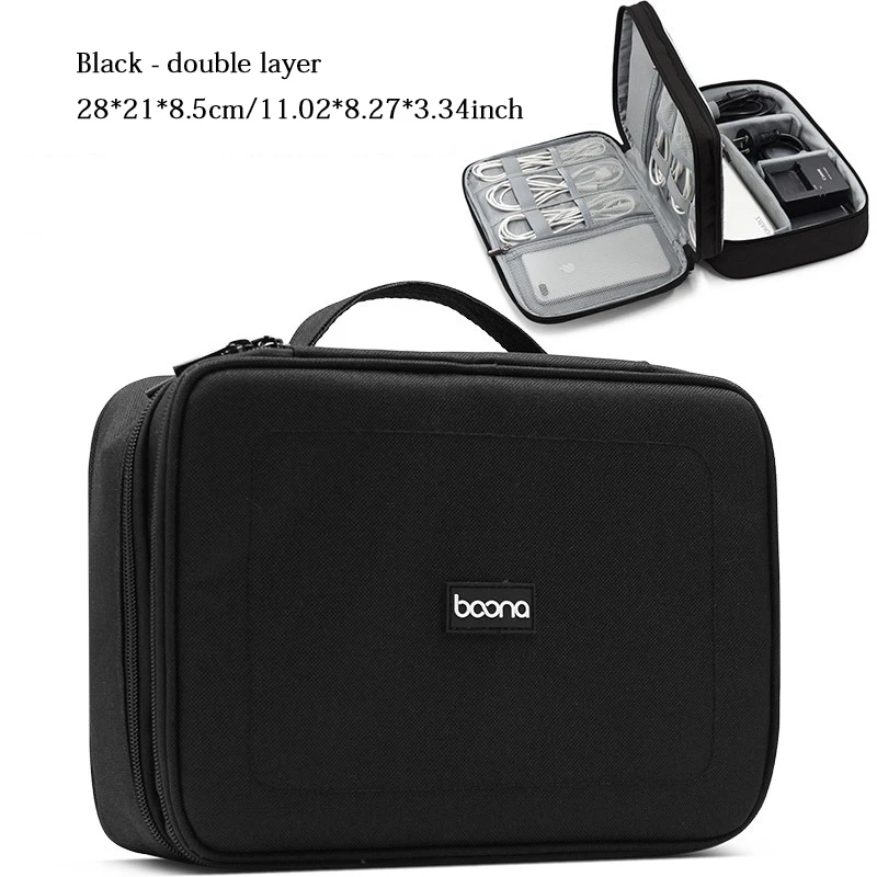 Многофункционална цифрова чанта за съхранение на TUUTH, USB-кабел за предаване на данни, кабели за слушалки, писалка, Банка Захранване, Организатор, преносим пътен комплект, калъф4