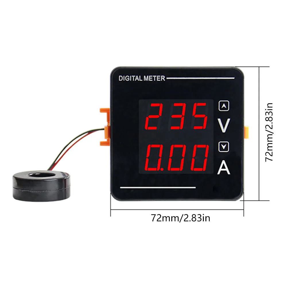 AC50-500V 1-120A Измерване на ток с двоен дигитален дисплей, цифров уред за променлив ток, волтметър, амперметър3