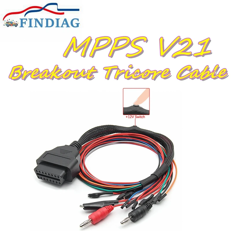 Кабел Breakout Tricore Най-пълно описание на OBD2 Диагностичен адаптер MPPS V21 Кабел распиновки OBD ECU MPPS V210