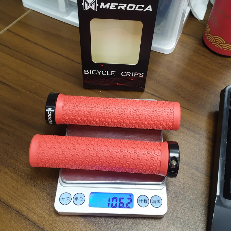 MEROCA 2 бр. гумена велосипедна дръжка 22,2 мм, нескользящая дръжка за планински велосипед3