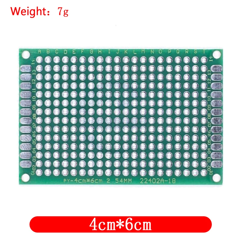 Дропшиппинг 4шт 5x7 4x6 3x7 2x8 см, Двустранен мед прототип на Универсална печатна платка Такса от фибростъкло за Arduino4