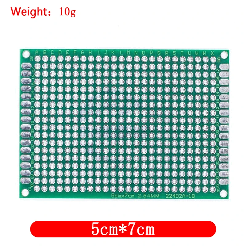 Дропшиппинг 4шт 5x7 4x6 3x7 2x8 см, Двустранен мед прототип на Универсална печатна платка Такса от фибростъкло за Arduino5