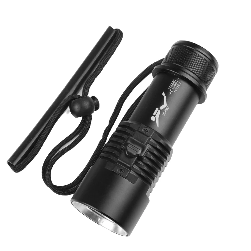 ZK30 IPX8 Водоустойчив фенер за гмуркане на 200 метра под Вода XHP70 led фенерче за гмуркане Lanterna Факел Лампа с ръчно с въже5