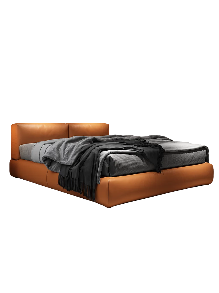 Луксозна кожена легло Nordic Light, съвременно просто спално бельо Master, двойно легло 1,8 м, италианска мека легло премиум-клас за съхранение на5