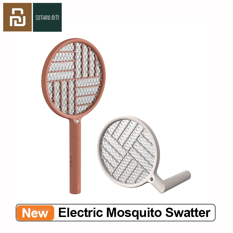 Youpin Sothing, електрическа мухобойка от комари, светодиодна акумулаторна Ръчно мухобойка от комари, сгъваема UV-лампа против комари0