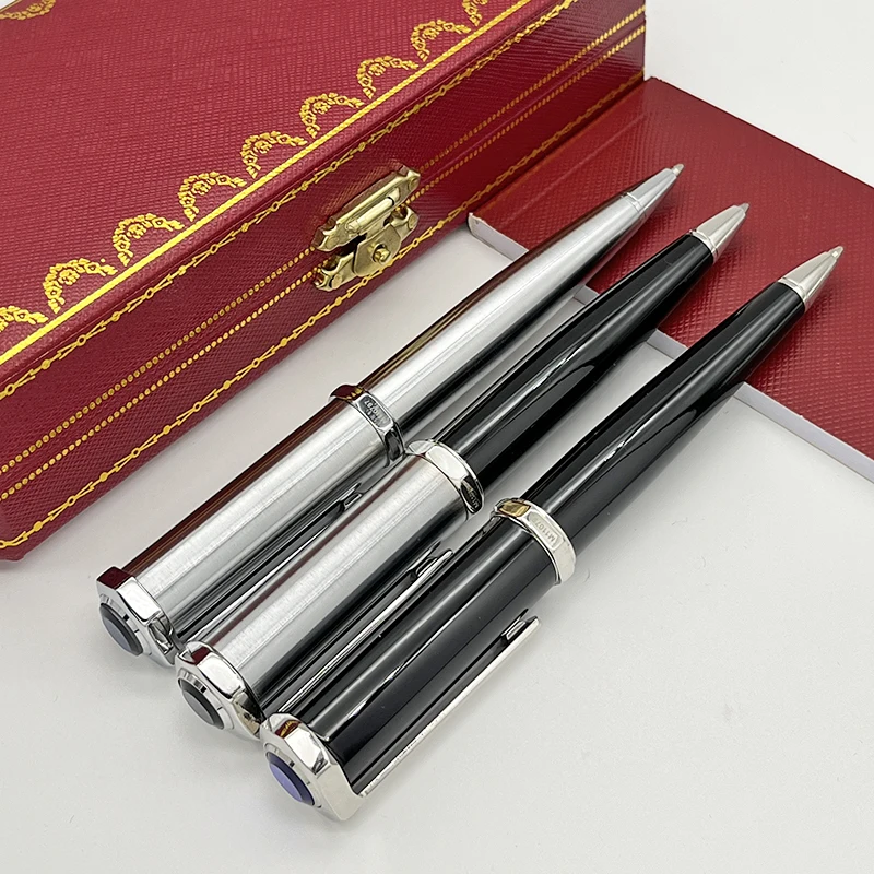 Луксозна химикалка писалка LAN CT Classic Octagon, Черен Сребристо-златна скоба С Плавно писане сериен номер0