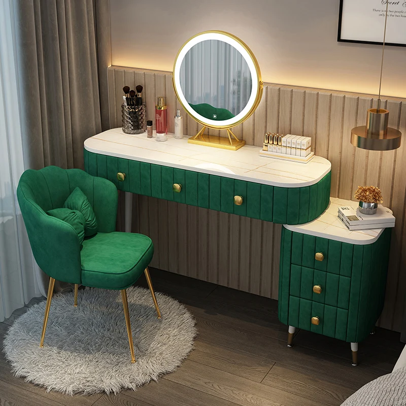 Модерни гардероби, Тоалетка с огледало, Шкафове за дневна, чекмеджета, Маса за грим, Луксозно обзавеждане за шкафа Toaletka Z Lustrem4