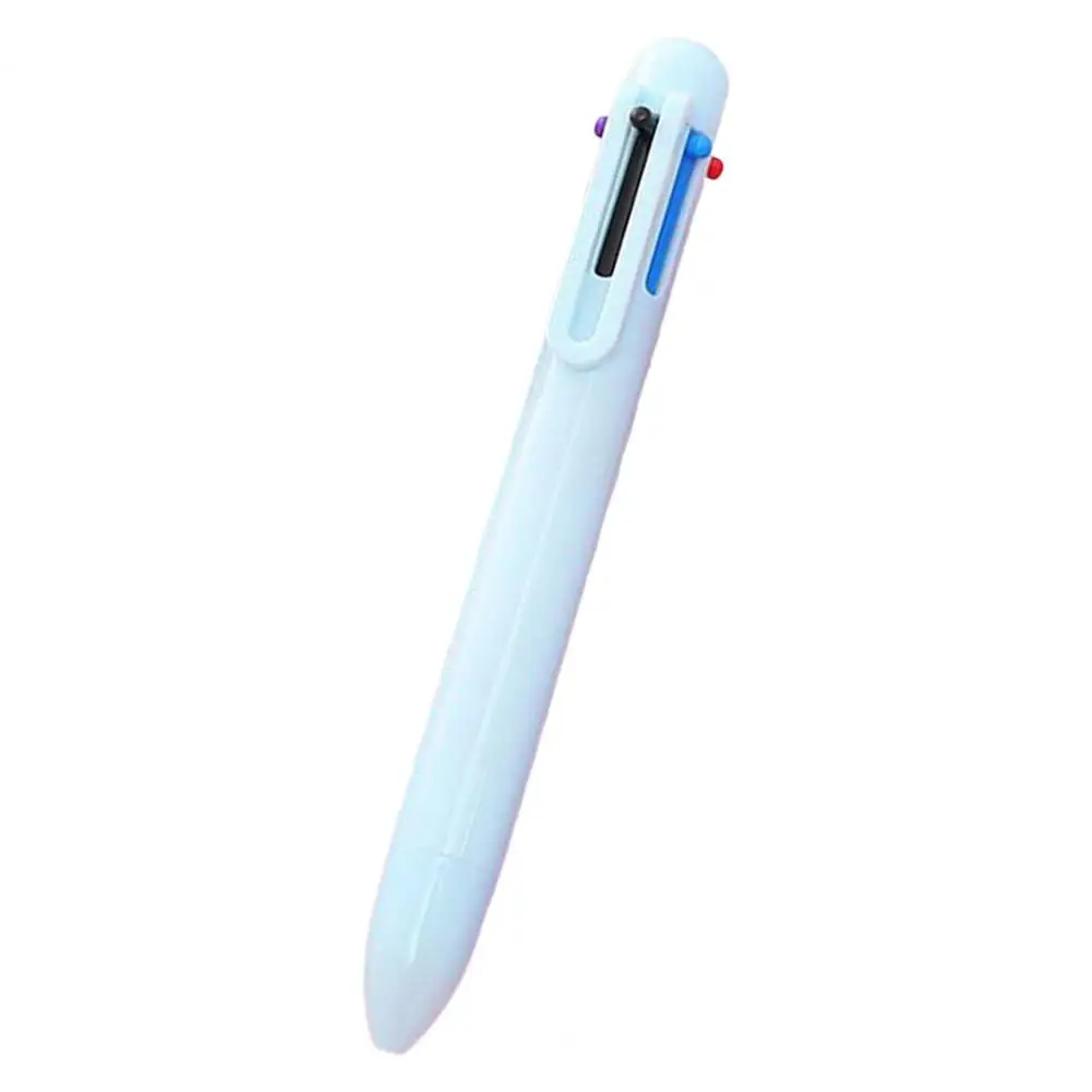 Химикалка писалка 6шт Полезна пластмасова обвивка Канцеларски материали притискателния тип Цветна химикалка писалка Нажимная дръжка5
