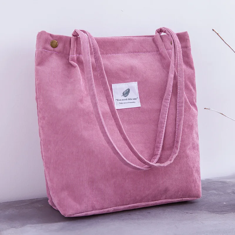 Дамски вельветовая пазарска чанта, дамски холщовая чанта през рамо, опазването на Околната среда чанта за съхранение, за Многократна употреба Сгъваеми Еко чанти за хранителни стоки4