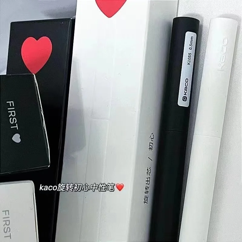 Гел химикалка Kaco Сърце с винт за попълване, креативна химикалка за подпис, подарък кутия за любов, подарък за влюбени2