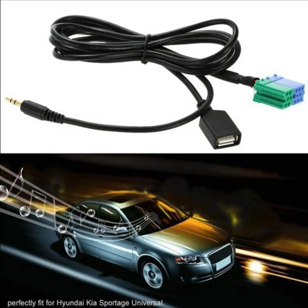 Универсален аудио жак 3,5 Jack 1 M USB кабел адаптер за Sportage Hyundai0