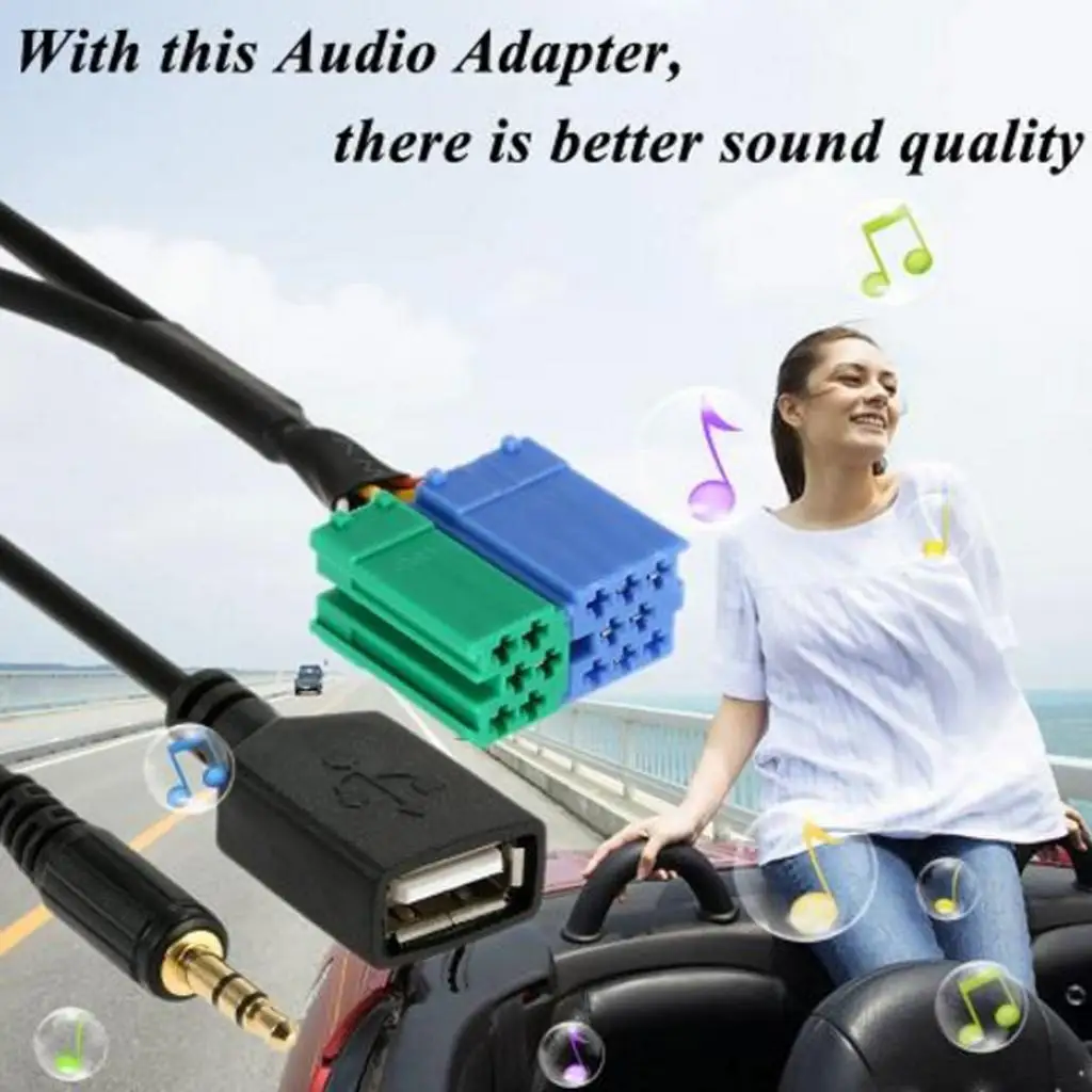 Универсален аудио жак 3,5 Jack 1 M USB кабел адаптер за Sportage Hyundai1