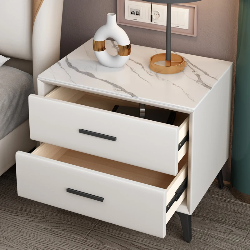 Модерен, скандинавски малка странична масичка за съхранение в хола, Бели Луксозни нощни шкафчета за спалня, Эстетичная мебели Armadi Per Camere Da Letto3