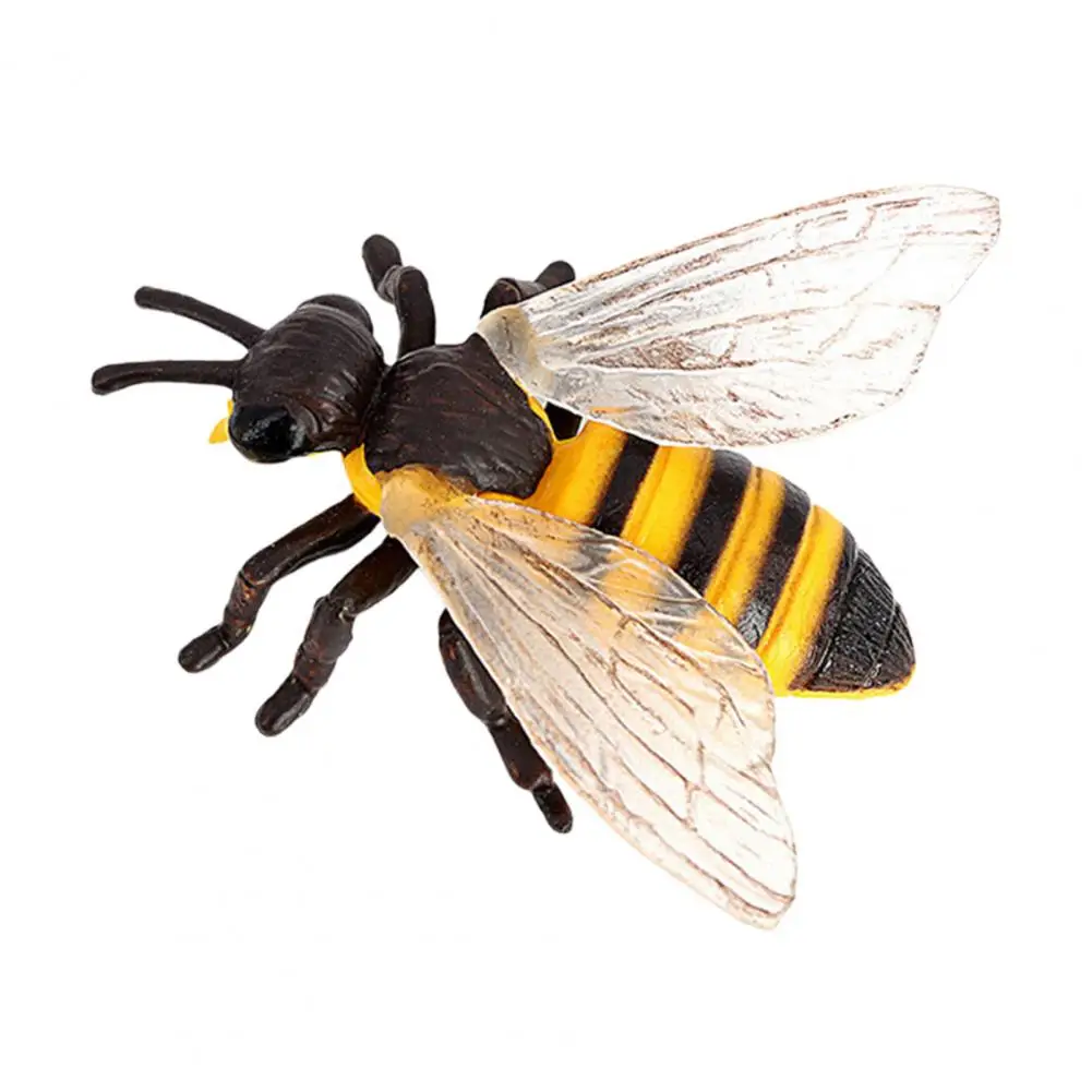 Интересен модел на пчели, оси Компактен модел медоносной пчелите Малки детайли Миниатюрна фигурка на животно Модел пчели, оси Декоративен Орнамент2