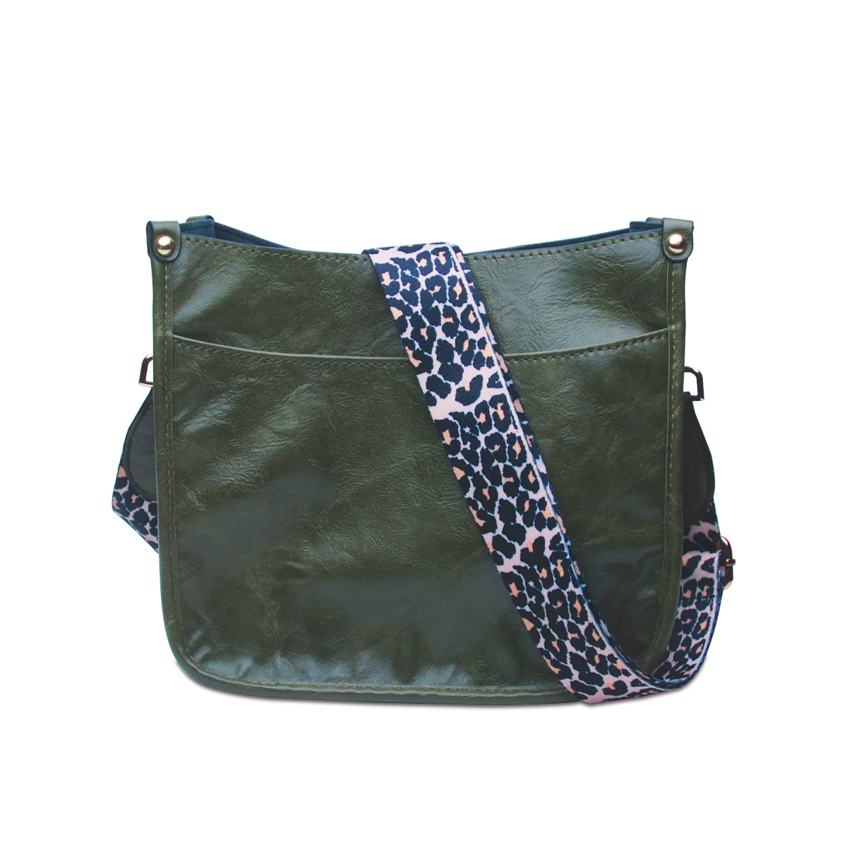 1 бр., дамска чанта за през рамото от изкуствена кожа черен и зелен цвят, ежедневни реколта чанта през рамо0