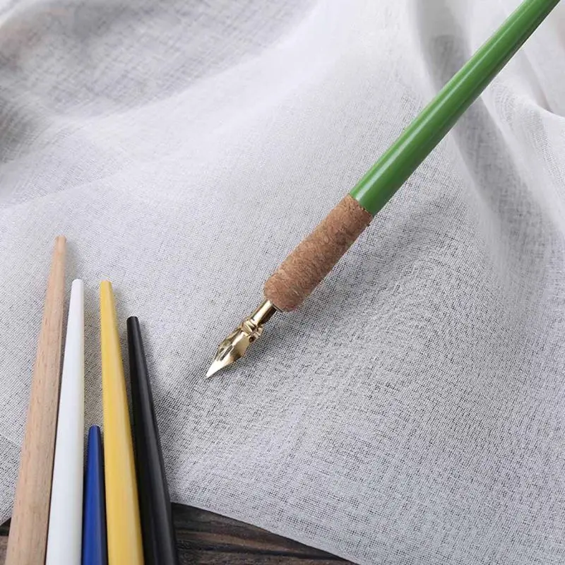 Антични писалка за рисуване върху дърво, държач за писалка за наклонена калиграфия, Инструменти за калиграфия с мастило5
