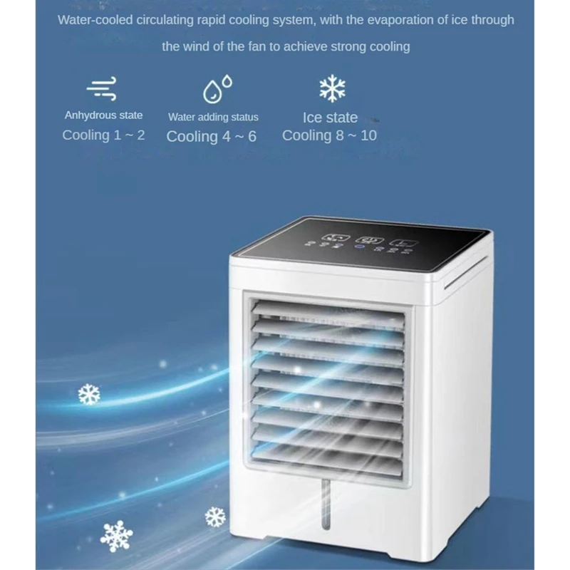 Преносим вентилатор на Климатика, изпаряване мини-хладен Въздух, настолен Вентилатор за Охлаждане със сензорен екран, захранван от USB за Домашния Офис2