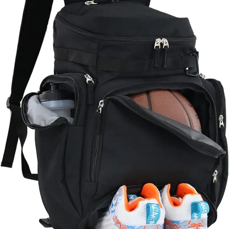 Чанта за баскетболен на раницата е с голямо отделение за обувки и топки, футбол раница, раница за съхранение на бейзбол, софтбол, волейбол4