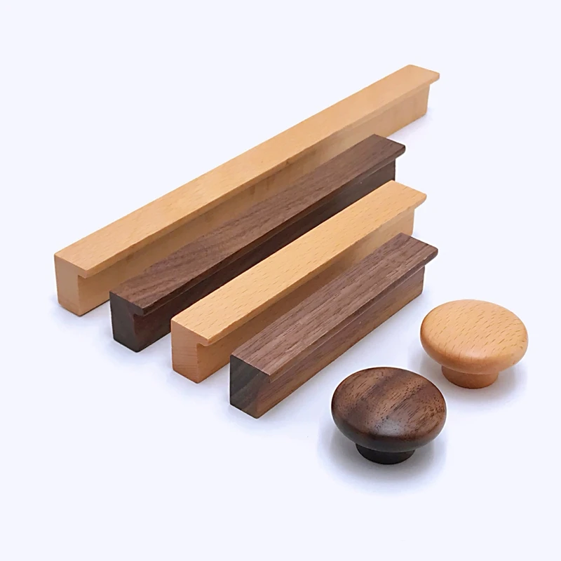 Дървени Дръжки за кухненски шкаф, Дърпа Мебелен кутия, на Вратата на гардероба, Дърпа дръжката-1 опаковка3