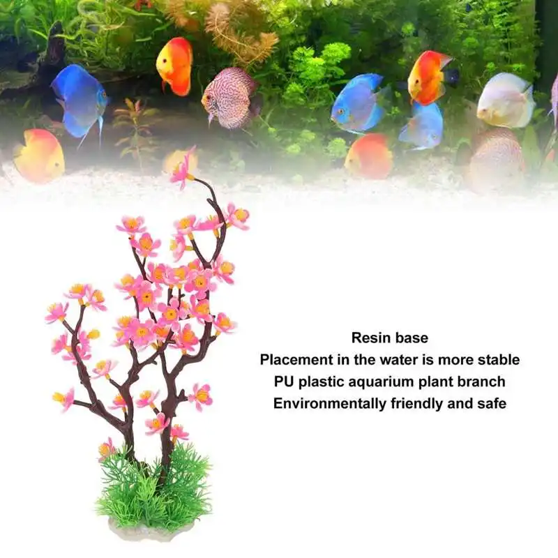 Имитация на цветята оформяне на аквариума, Изкуствен Пейзаж, Растения Аквариум за декор на аквариум3