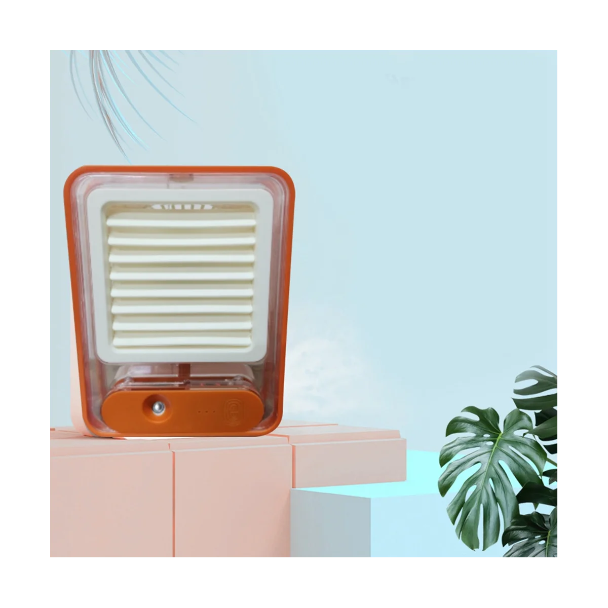 Преносим вентилатор за замъгляване Акумулаторна батерия USB вентилатор за замъгляване на вода с цветно ночником Настолен вентилатор за пътуване у дома2