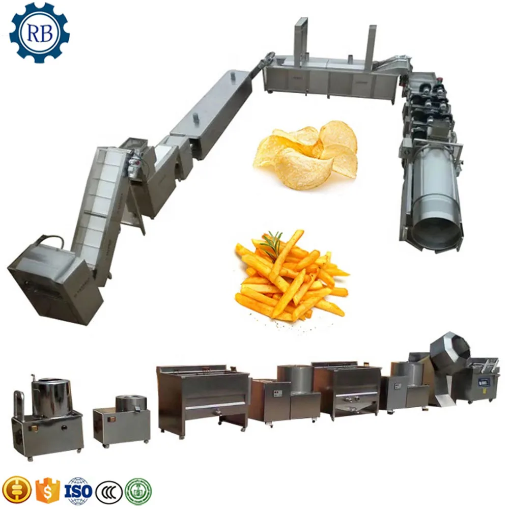 Линия за производство на чипс и пържени картофи в Ново Състояние, Машини За производство на замразени картофи картофи2