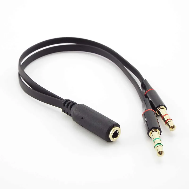 3,5 мм стерео мъжки Кабел-адаптер за слушалки Слушалки Y-образна ивица aux аудио Женски на 2 мъжки съединител за микрофон сплитер за телефон PC1
