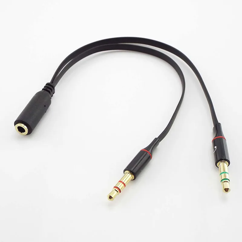 3,5 мм стерео мъжки Кабел-адаптер за слушалки Слушалки Y-образна ивица aux аудио Женски на 2 мъжки съединител за микрофон сплитер за телефон PC2