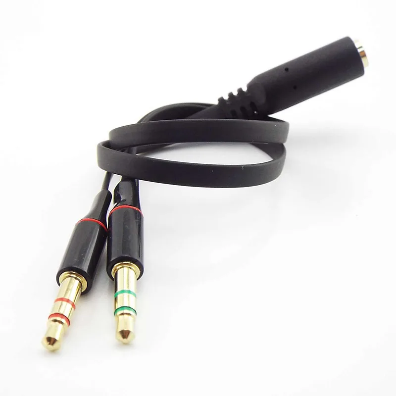 3,5 мм стерео мъжки Кабел-адаптер за слушалки Слушалки Y-образна ивица aux аудио Женски на 2 мъжки съединител за микрофон сплитер за телефон PC4