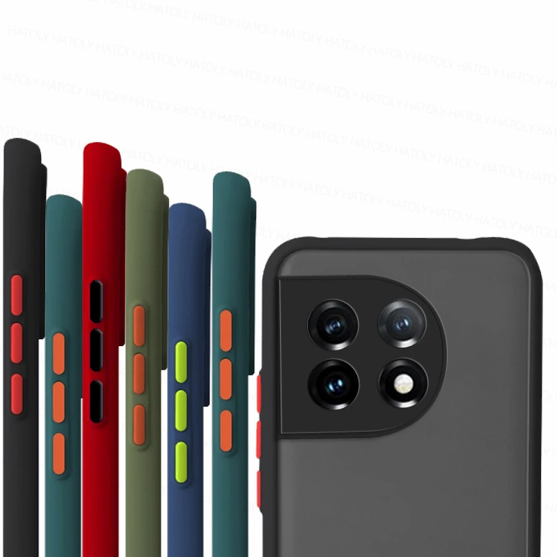 Основно За OnePlus 11 5G Калъф OnePlus 11 10R 10T 10 Pro 5G Калъф Матиран устойчив на удари PC TPU Силиконов Защитен Калъф за задната част на телефона0