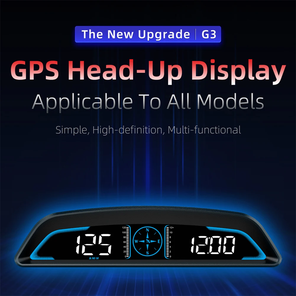 G2 Универсален Автоматичен OBD2 HUD GPS Централен дисплей Скоростомер, Километраж Компас Проекторът на предното стъкло Превишена скорост Умора Аларма шофиране4