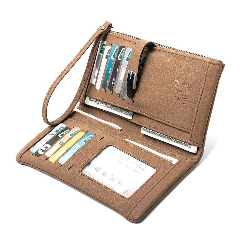 Дълъг портфейл женски есенно-зимния чисто нов лаптоп в чантата си джоб, с матирана закопчалка, дамски проста ръчна чанта1