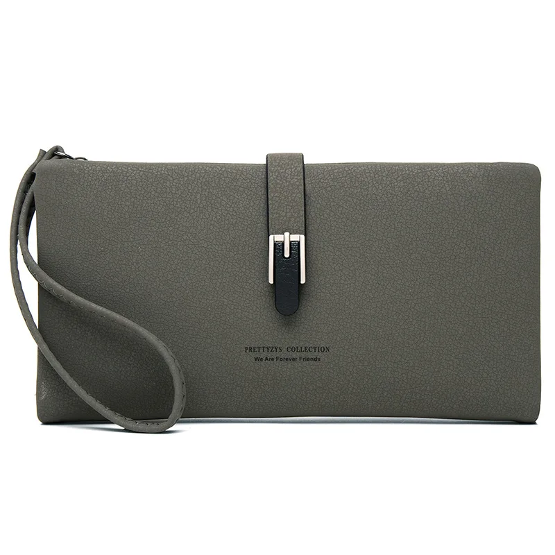 Дълъг портфейл женски есенно-зимния чисто нов лаптоп в чантата си джоб, с матирана закопчалка, дамски проста ръчна чанта4