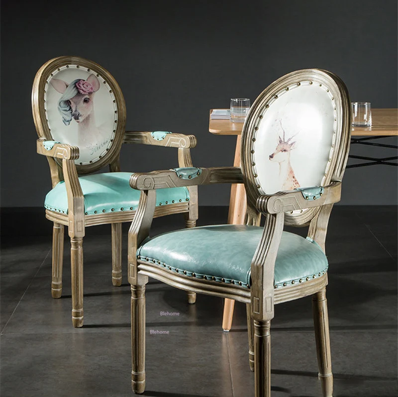 Трапезария стол в скандинавски стил, Кухненски мебели, Стол с облегалка от американския дърво, Съвременни Прости Трапезни столове с кожена възглавница за почивка, Стол за нокти0