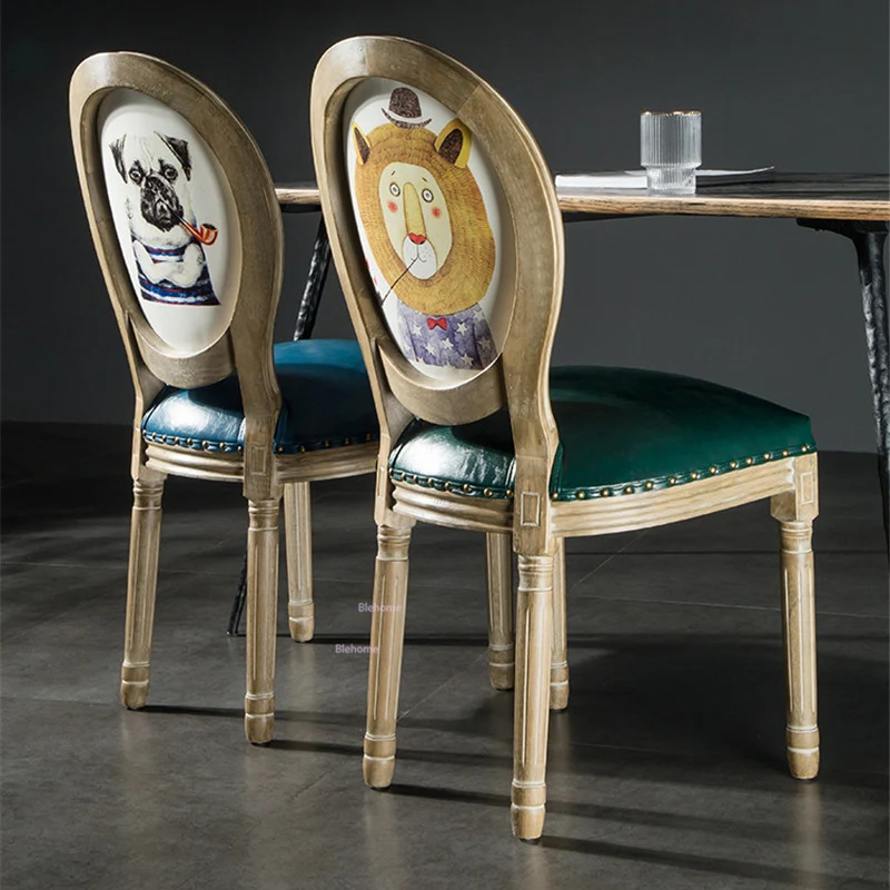 Трапезария стол в скандинавски стил, Кухненски мебели, Стол с облегалка от американския дърво, Съвременни Прости Трапезни столове с кожена възглавница за почивка, Стол за нокти1