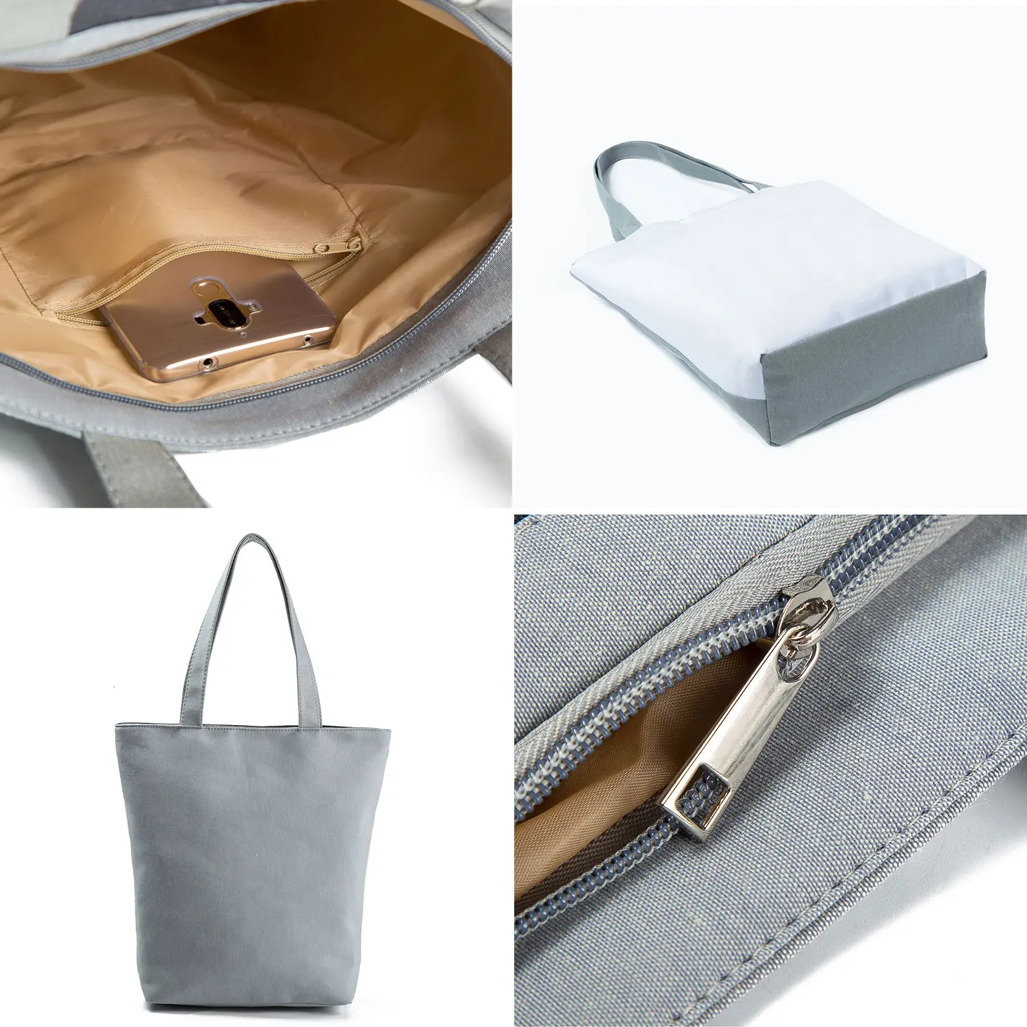Дамски Чанти с анимационни принтом Kawaii, голяма чанта голям-тоут, ежедневни сладко чанта на рамото, сгъваеми чанти за пазаруване с фъстъчено масло4