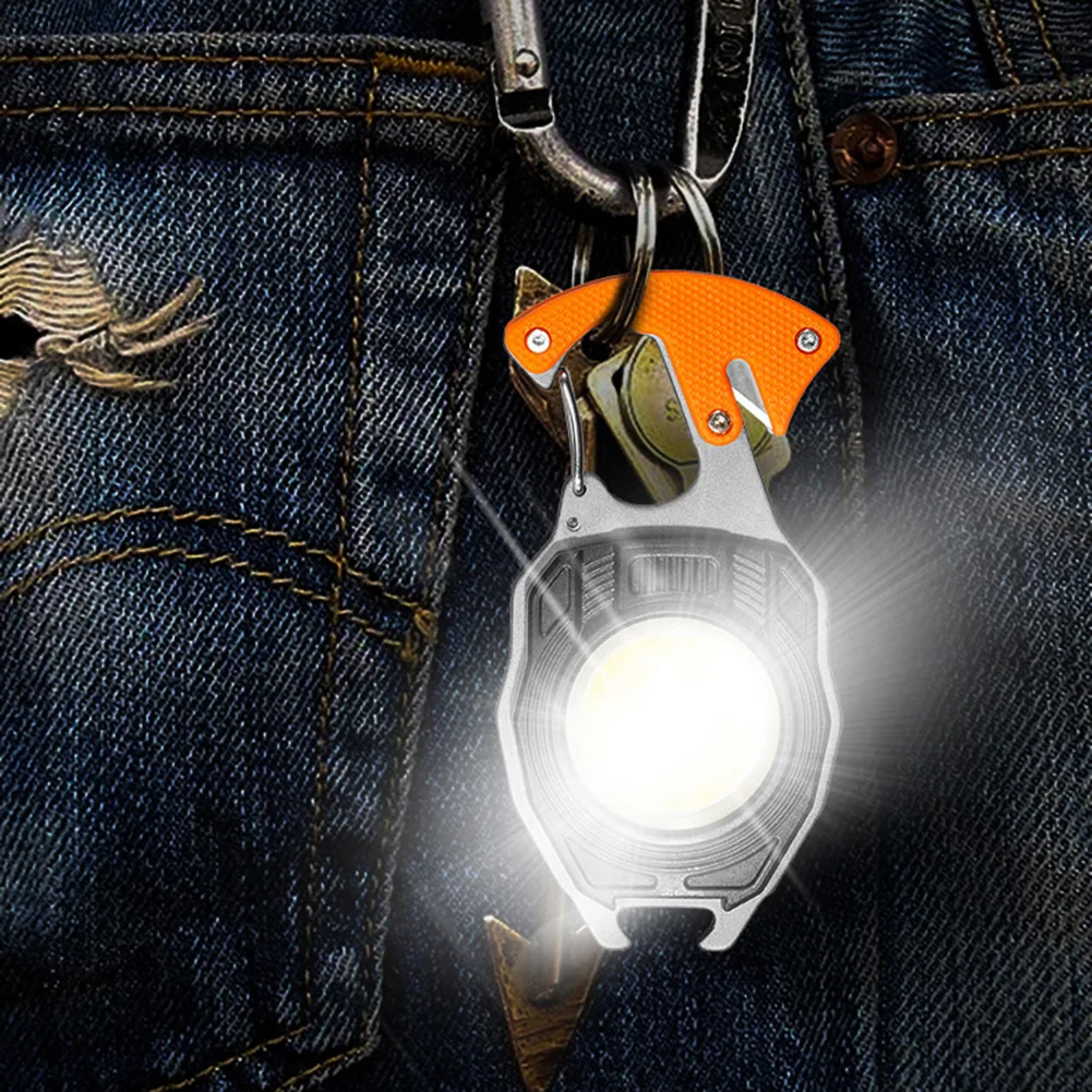 Многофункционален ключодържател, Работни светлини, мини-фенерче със силен магнит, отвертка, за да прикуривания, USB Акумулаторна фенерче1