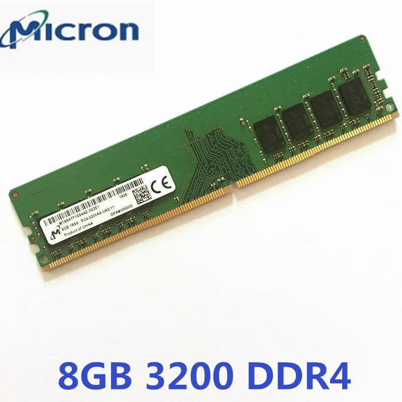 Десктоп оперативна памет Micron ключова ddr4 8gb 3200 Mhz memoria DDR4 8GB 1RX8 PC4-3200AA-UA2-11 DDR4 8GB 3200 настолни RAM памет0