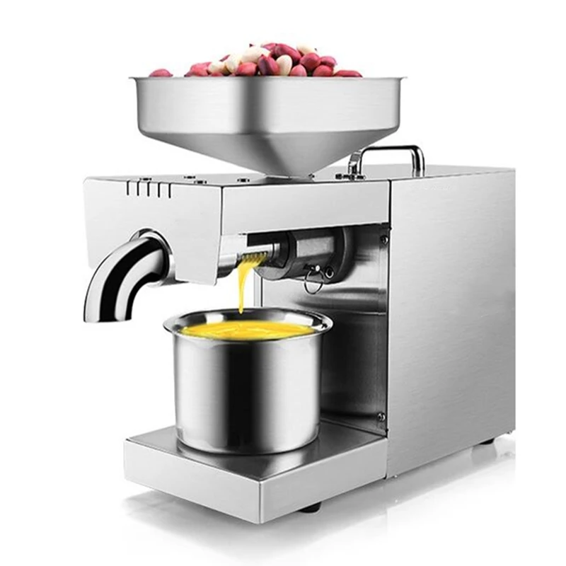 Мини машина за пресоване на фъстъчено масло в домашни условия е 220 v/110 В, машина за пресовано масло от соеви зърна, какао, висока скорост на извличане на масла1