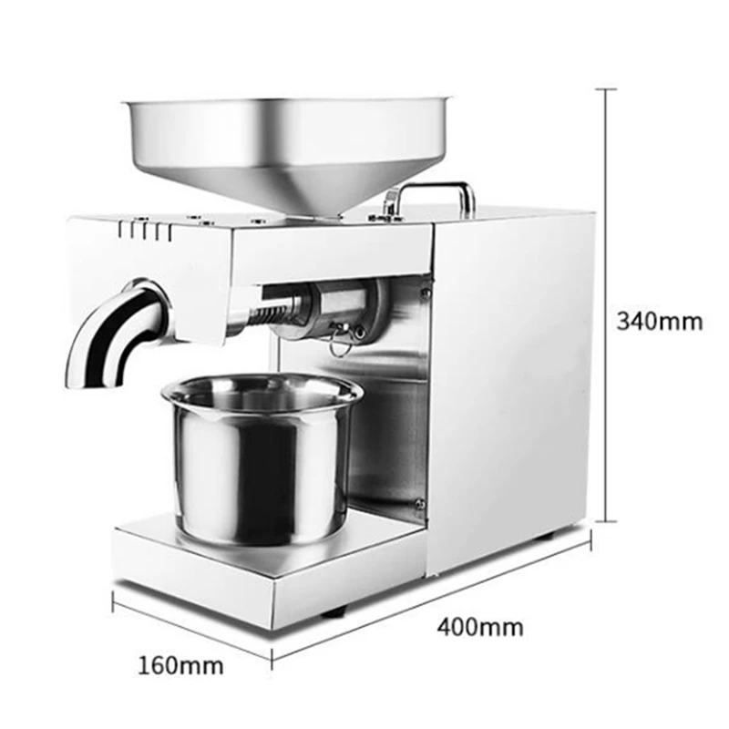 Мини машина за пресоване на фъстъчено масло в домашни условия е 220 v/110 В, машина за пресовано масло от соеви зърна, какао, висока скорост на извличане на масла2