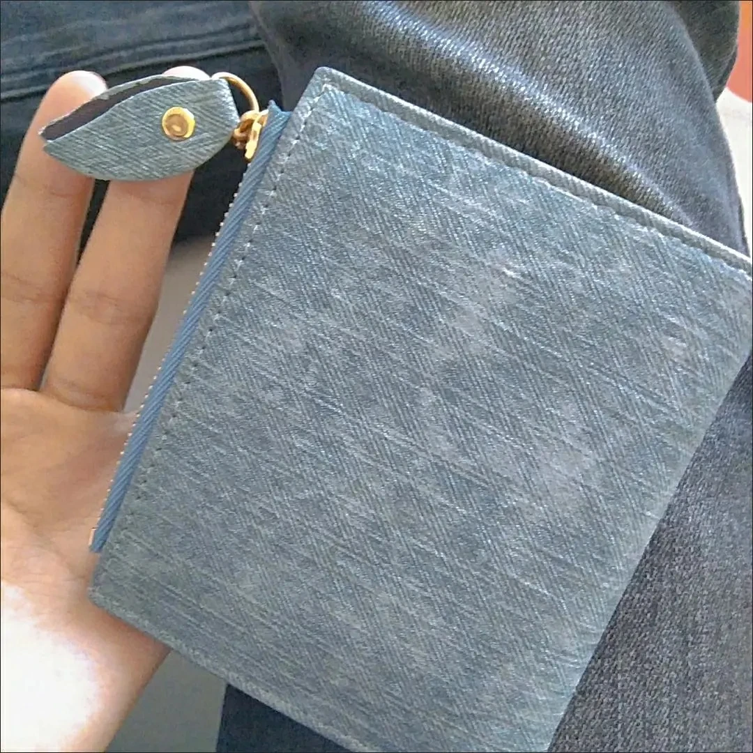 Мил женски чантата си, жена кратък портфейл, студентски сладък модни прости тънки сгъваеми чанти и калъфи за карти 01-WL-xkqsjy2