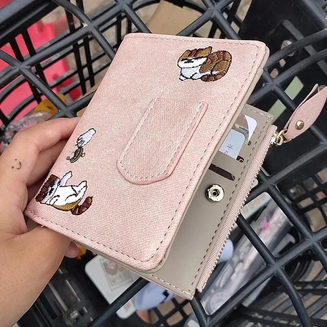 Мил женски чантата си, жена кратък портфейл, студентски сладък модни прости тънки сгъваеми чанти и калъфи за карти 01-WL-xkqsjy3