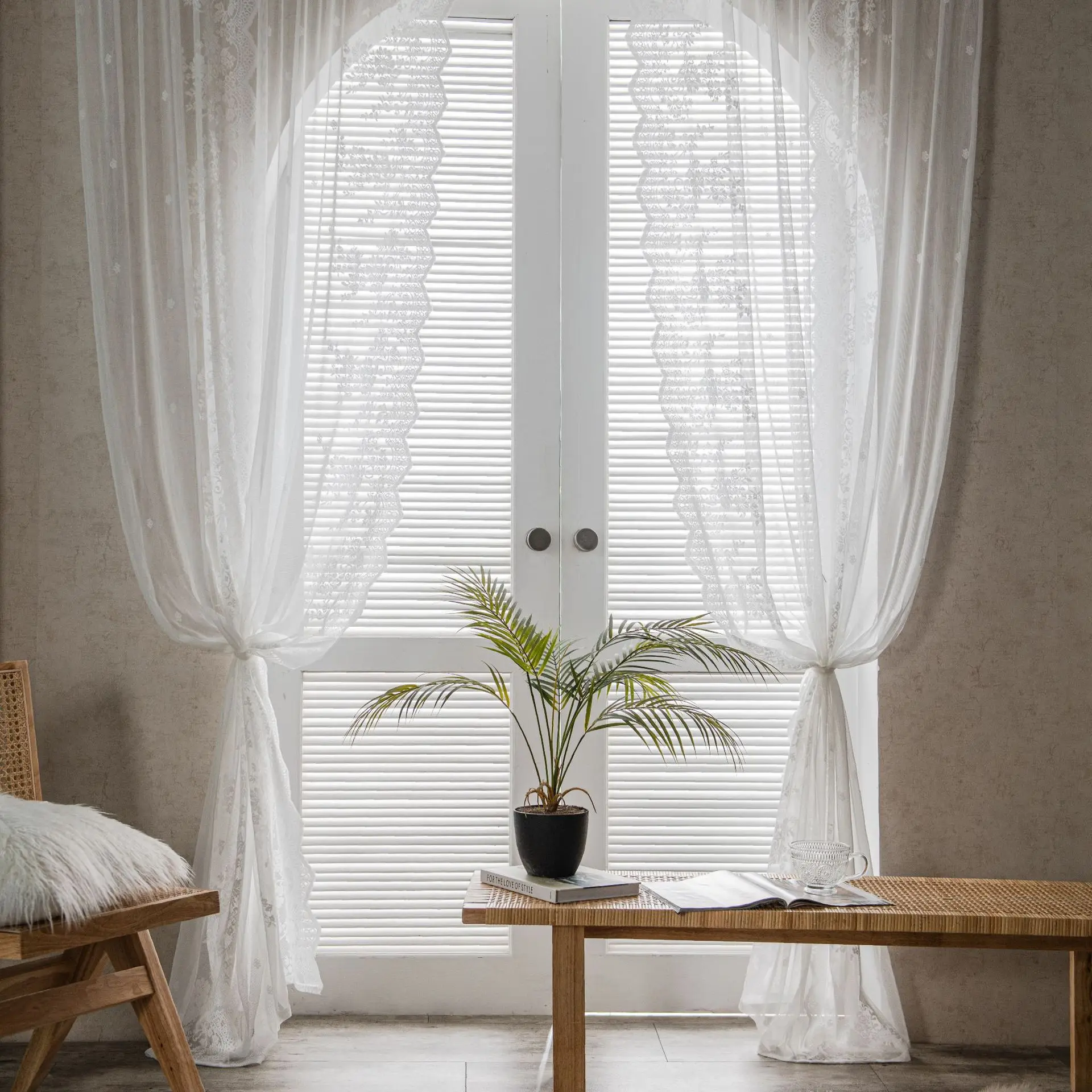 2 бр. лейси завеса, обикновен бял тюл, прозрачни завеси за декориране на всекидневна, пердета за спалня, кухненски пердета0