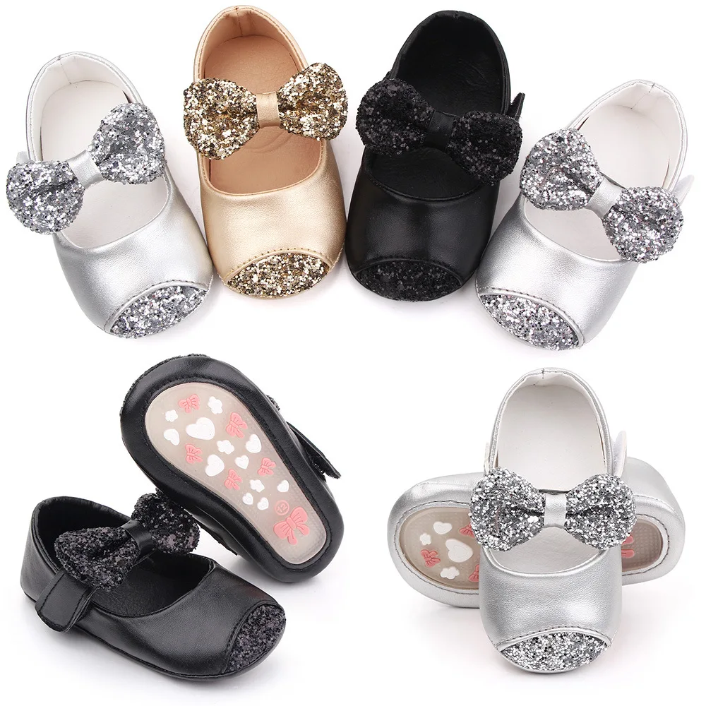 Обувки за малки момичета, устойчива на плъзгане обувки за новородени, кожени обувки принцеси за момичета, обувки за деца, бебешки стоки Zapatos Bebe1