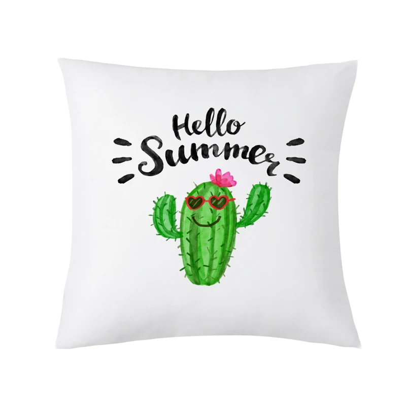 Лятото тропическо растение, мексикански кактус, калъфка за възглавница, Cartoony кактус, декоративна калъфка за възглавница, домашен Декор2