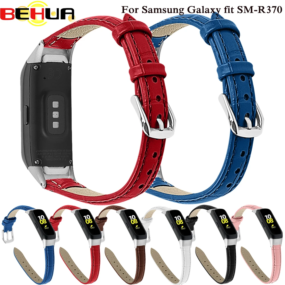Модерен Каишка за смарт часа Smartwatch за Samsung Galaxy fit SM-R370, гривна SM R370, разменени гривна, унисекс, кожата премиум-клас0