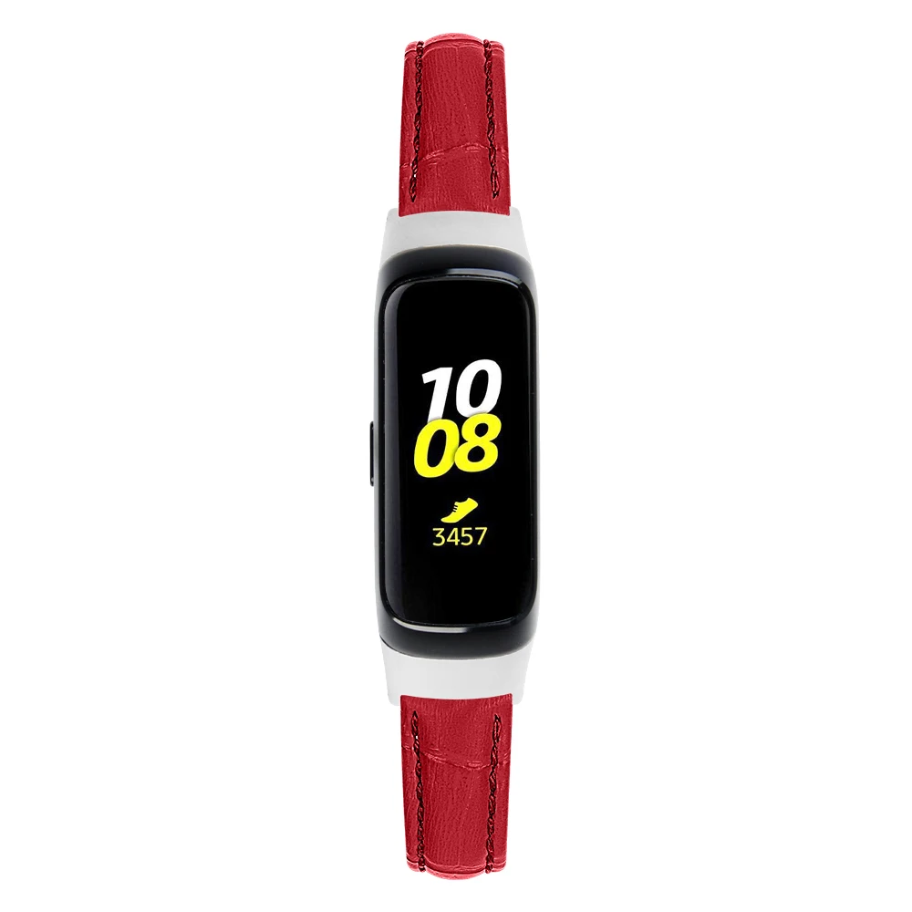 Модерен Каишка за смарт часа Smartwatch за Samsung Galaxy fit SM-R370, гривна SM R370, разменени гривна, унисекс, кожата премиум-клас2