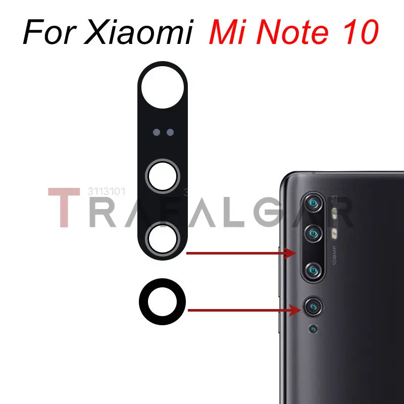 Стъкло Обектив на Задната Камера за Обратно виждане За xiaomi Mi Note 10 Lite Pro Note10 Смяна + залепваща стикер M2002F4LG M1910F4G1