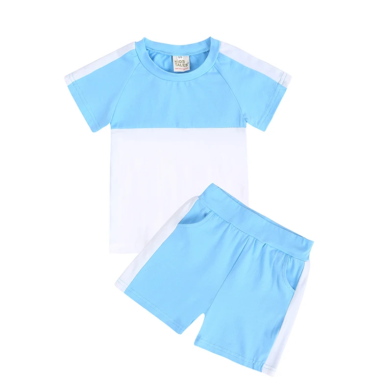2022 г., Новите модни летни комплекти дрехи за малки момчета и момичета в Контрастен цвят, блузи, къси Панталони за момичета, детски гащеризон4